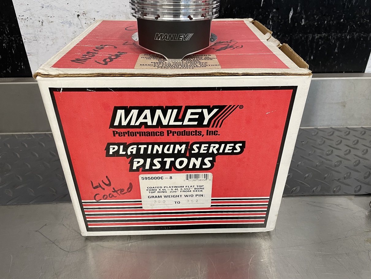 4.6 4V Stroker Pistons 595000C-8 Flatop CERAMIC COATED TOPS